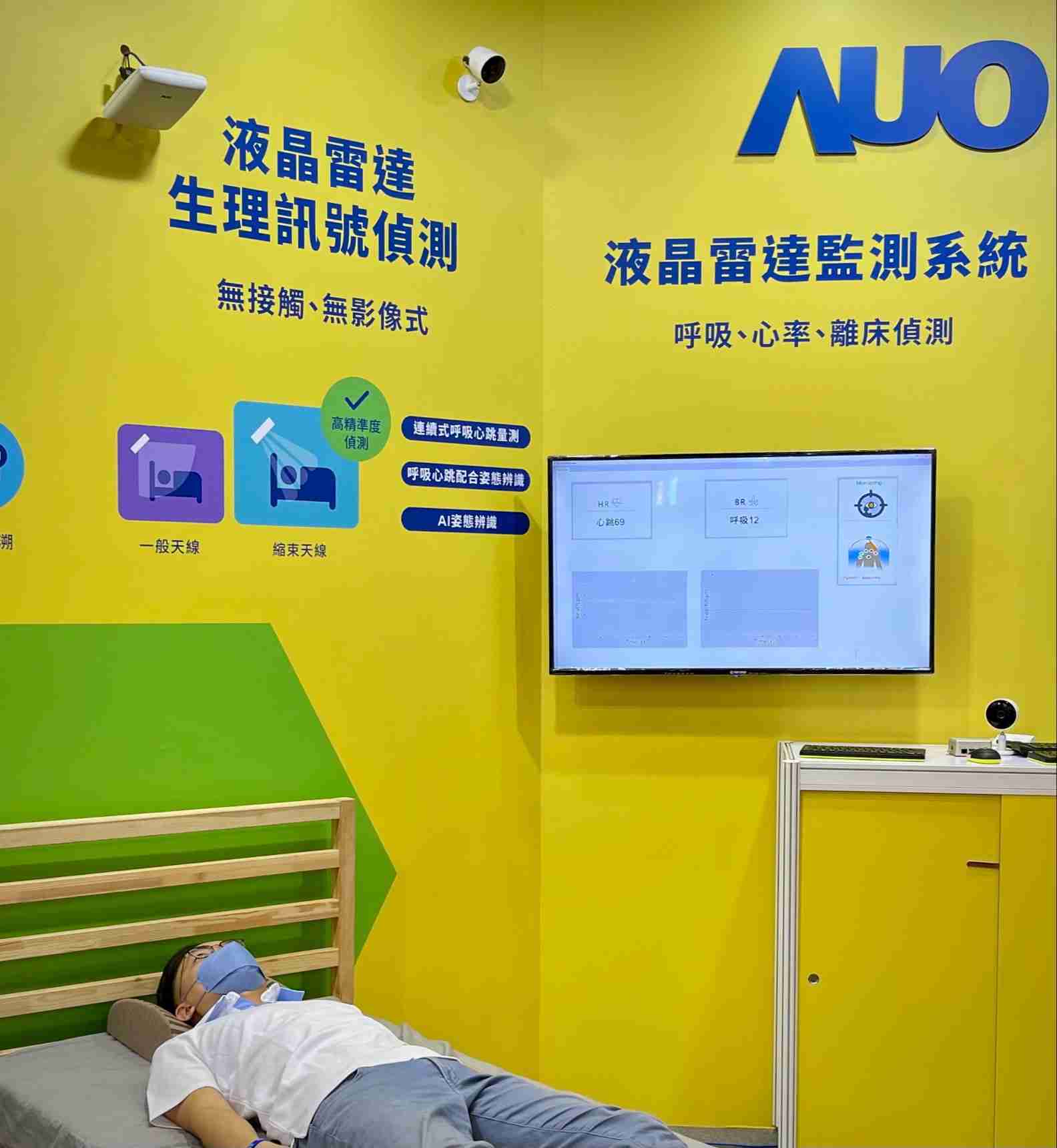 赏金国际颐康「无接触生理监测雷达」，，免除传统线路与贴片束缚，，，，精准侦测呼吸、、、、心跳等重要生理讯号
